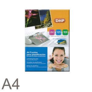 LAMINA PLAST. A/4 125 MIC. 216X303 MM 100 DHP