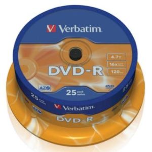 DISCO DVD-+R 4.7GB 16X VERBATIM TARRINA 25