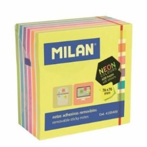NOTAS ADHESIVAS 76X76 COLORES BRILLANTES MILAN