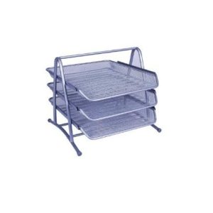 BANDEJA METALICA REJILLA 3 PISOS NEGRA / 803125