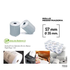 ROLLO REGISTRADORA TERMICO 57 X 30/35